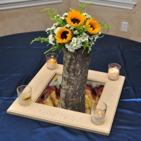 Log Candle Stand (on Mirror Centerpiece)